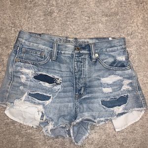 women’s blue jean shorts